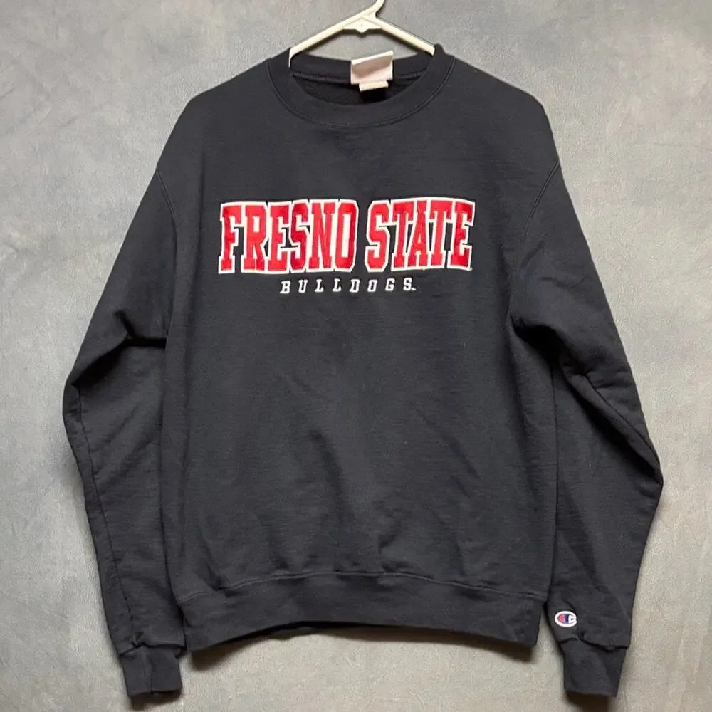 Champion Fresno State Bulldogs Crewneck Sweatshirt Medium Vintage Style NCAA